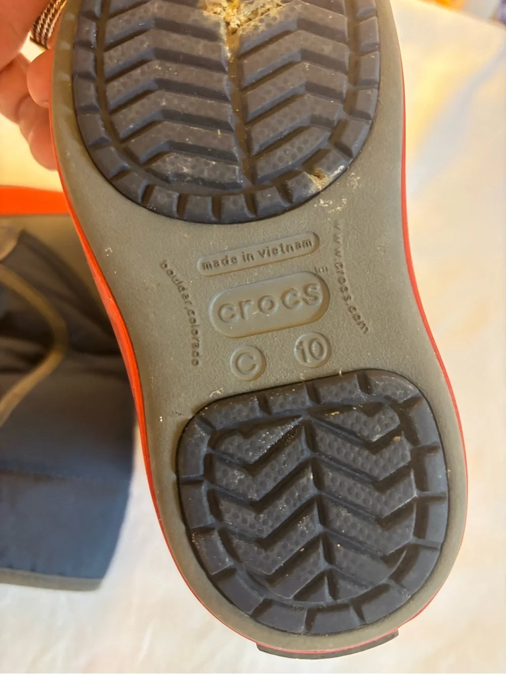 CROCS blue and orange Casual kids snow boots